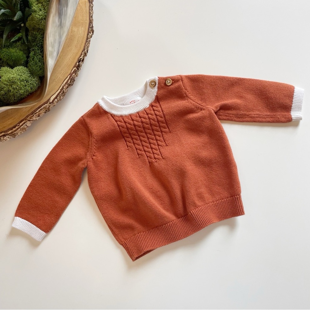 Cat & Jack Burnt Orange Sweater | 3-6m